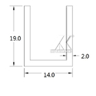 Σχεδιάγραμμα 6063 T5 πορτών αργιλίου καναλιών του U διαδρομής ολίσθησης για το δωμάτιο ντους πορτών γυαλιού 10mm